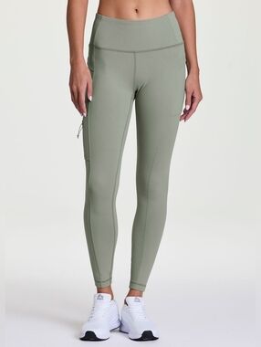 Avalanche Supply Co High-Rise Sage Green Performance Leggings Pockets Size Small